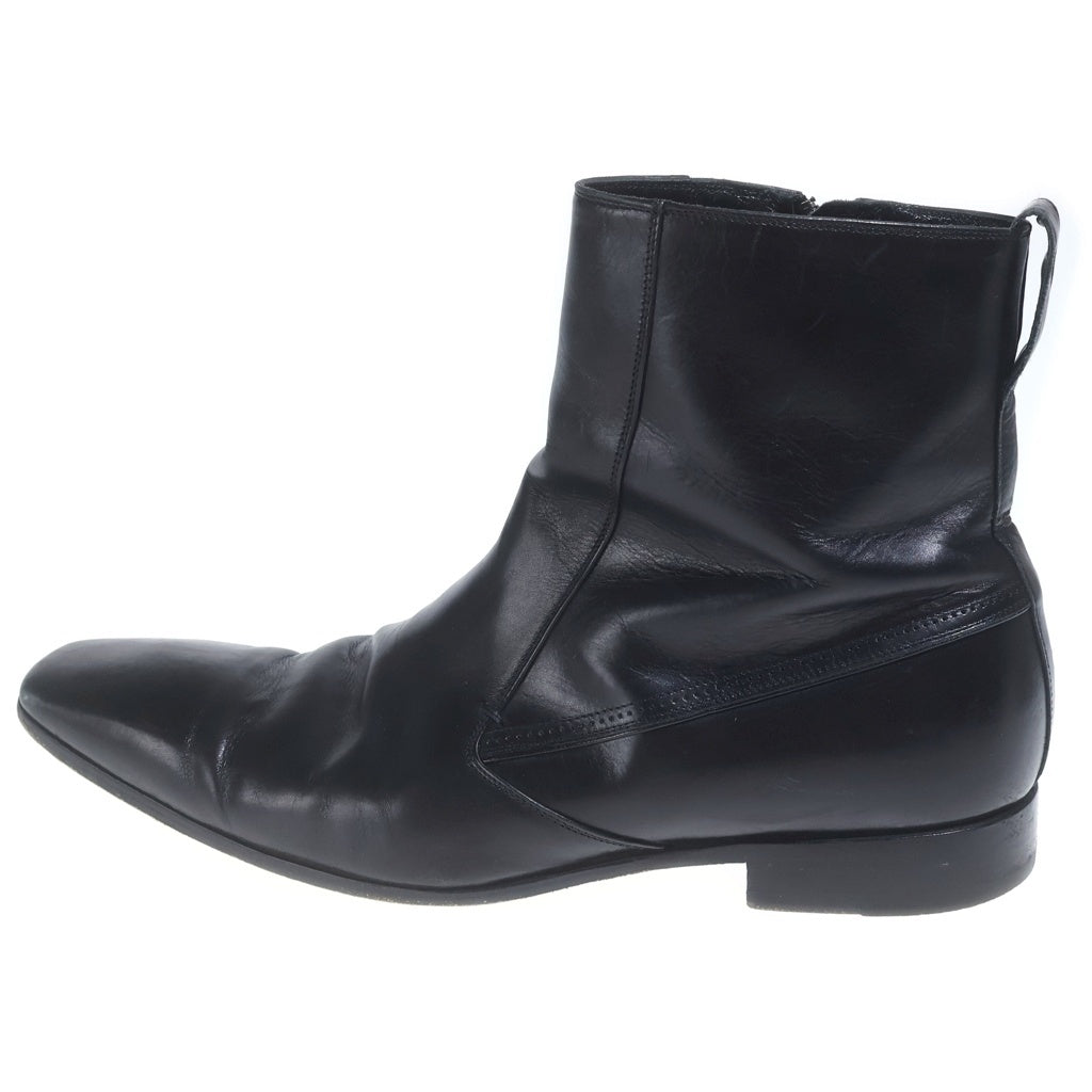 Dior HOMME(ディオールオム) 08ss クリス期 ポインテッドトゥ サイドジップブーツ レザーシューズ ブラック