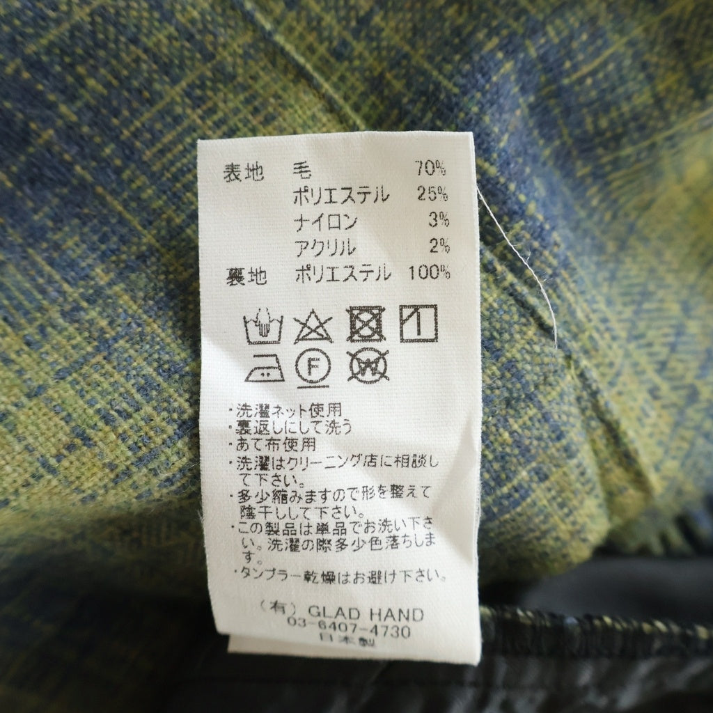 GANGSTERVILLE(ギャングスタービル) LOCOS CHECK EASY PANTS チェックウールイージーパンツ グリーン GSV-24-MS-01