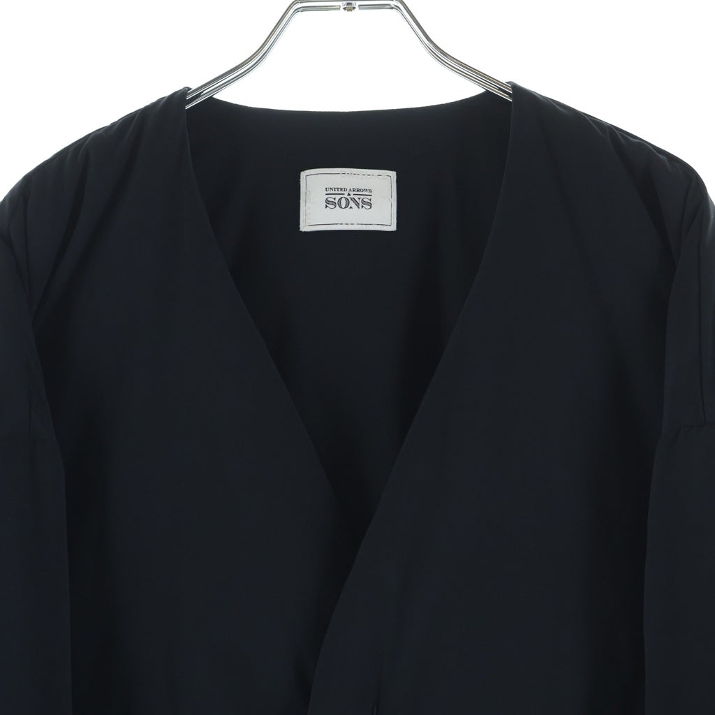 UNITED ARROWS & SONS(ユナイテッドアローズ アンド サンズ) DOWN V/NECK JACKET ダウンVネックジャケット ブルゾン ブラック 5525-199-0770