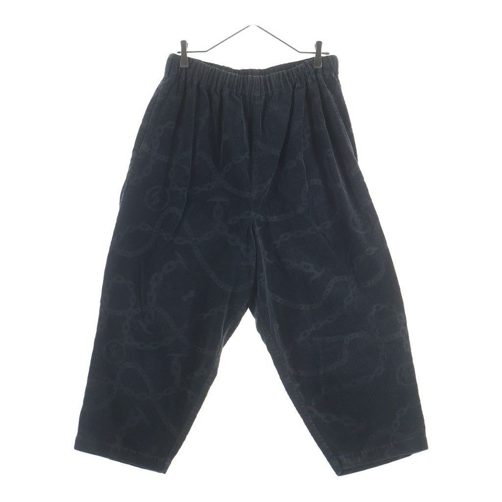 GANGSTERVILLE(ギャングスタービル) CHAIN LINK CORDUROY EAZY PANTS チェーンリンク コーデュロイイージーパンツ ブラック GSV-23-AW-11