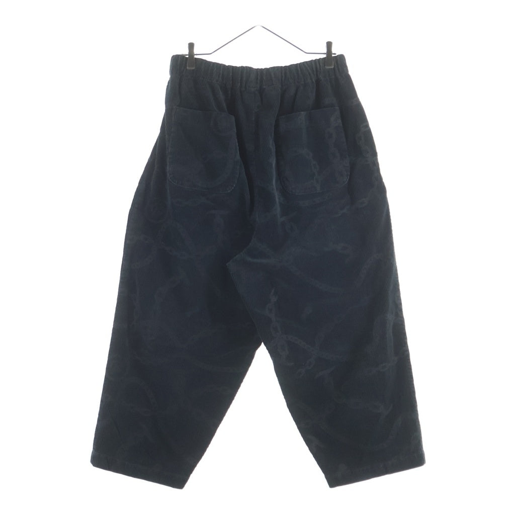 GANGSTERVILLE(ギャングスタービル) CHAIN LINK CORDUROY EAZY PANTS チェーンリンク コーデュロイイージーパンツ ブラック GSV-23-AW-11