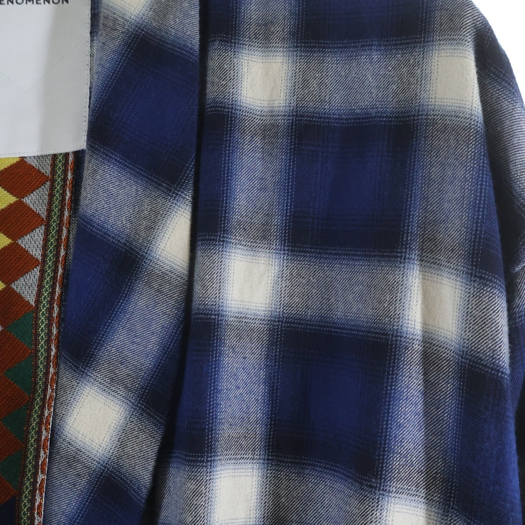 PHENOMENON(フェノメノン) 16SS オンブレチェック ガウンコート ブルー PM16COT00703 -