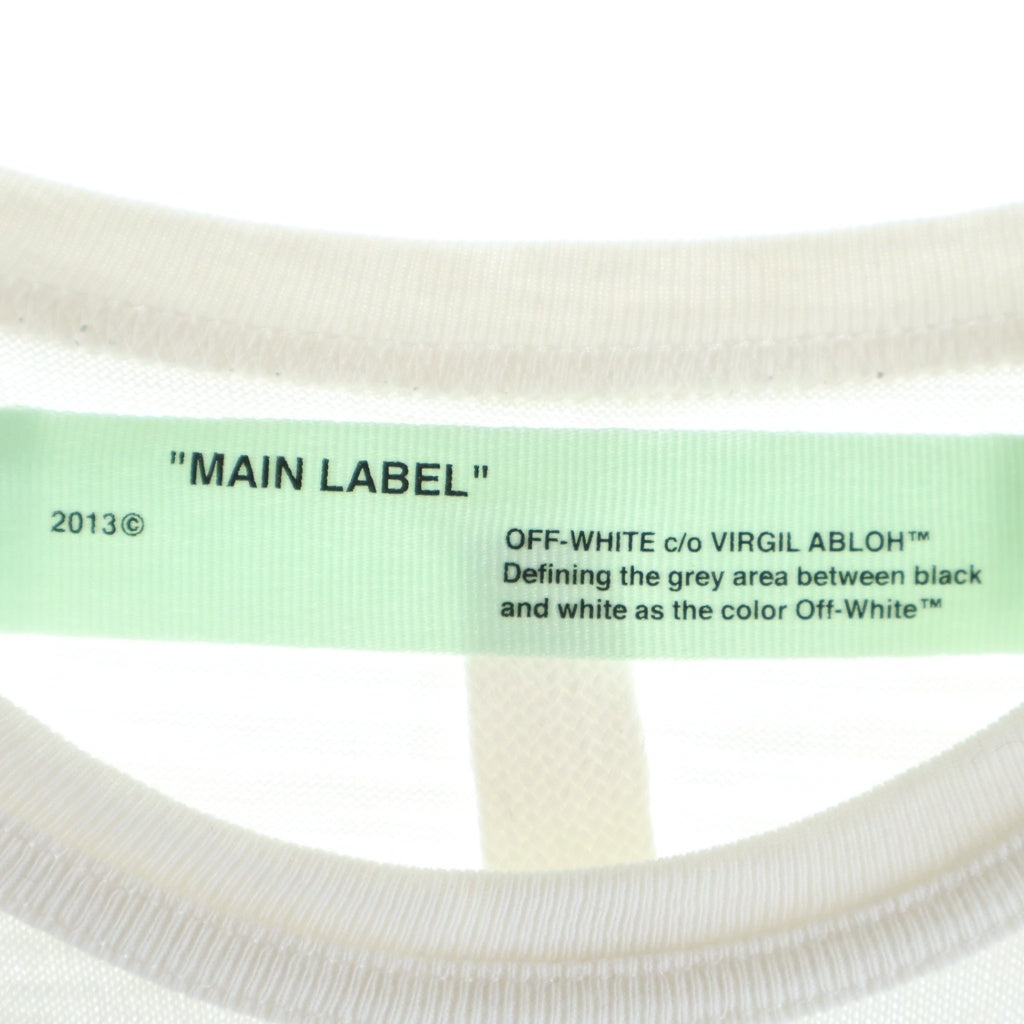 OFF-WHITE(オフホワイト) 18SS DIAG MONALISA モナリザ デザイン クルーネック ロングスリーブ 長袖Tシャツ カットソー ホワイト OMAB001S18001012