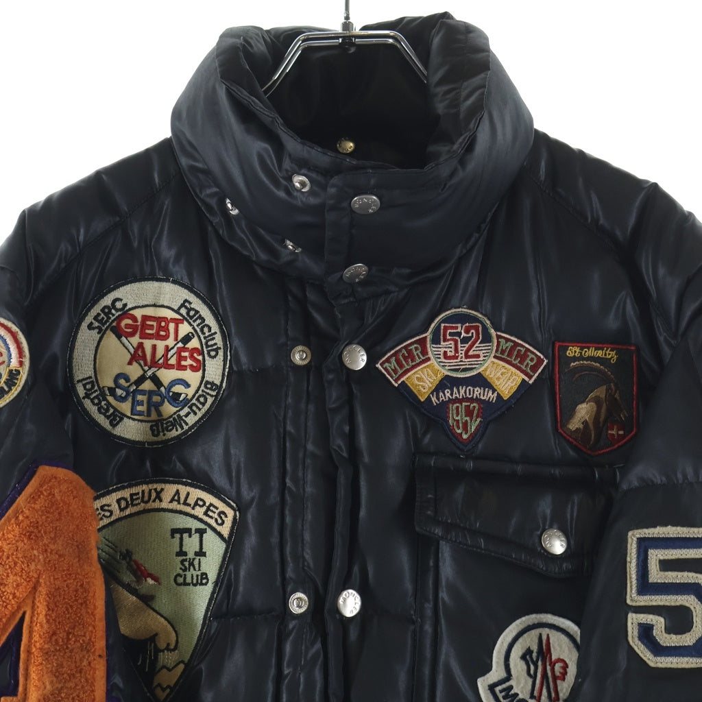 MONCLER(モンクレール) K2 SPECIAL マルチパッチデザイン ドローコード付き フラップポケット ボタン ダウン ジャケット ブラック Z6H0183