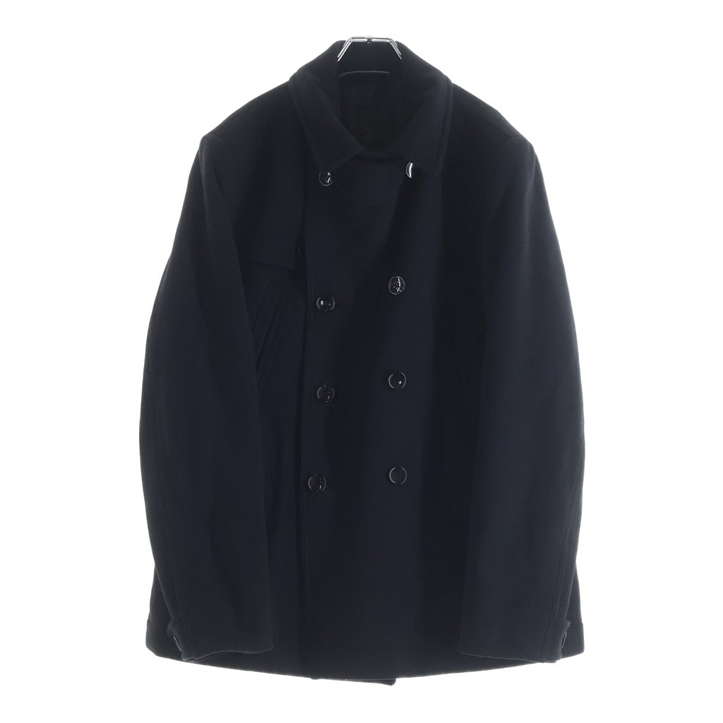 DOLCE & GABBANA(ドルチェアンドガッバーナ) 裏地キルティング ダブルブレスト マルチポケット Pコート ブラック