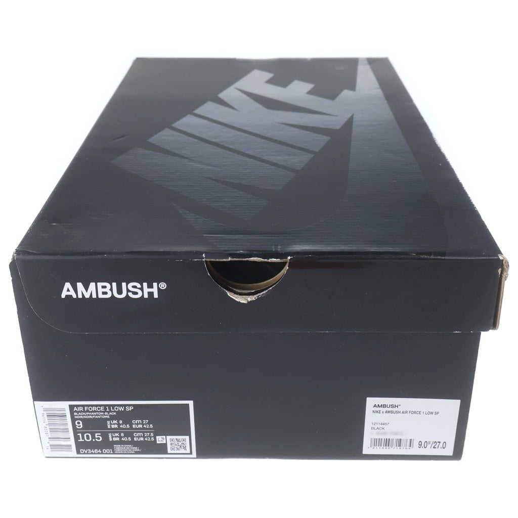 NIKE(ナイキ) ×AMBUSH AIR JORDAN1 LOW DV3464-001 アンブッシュ エアフォース1 ローカットスニーカー ブラック US9/27cm