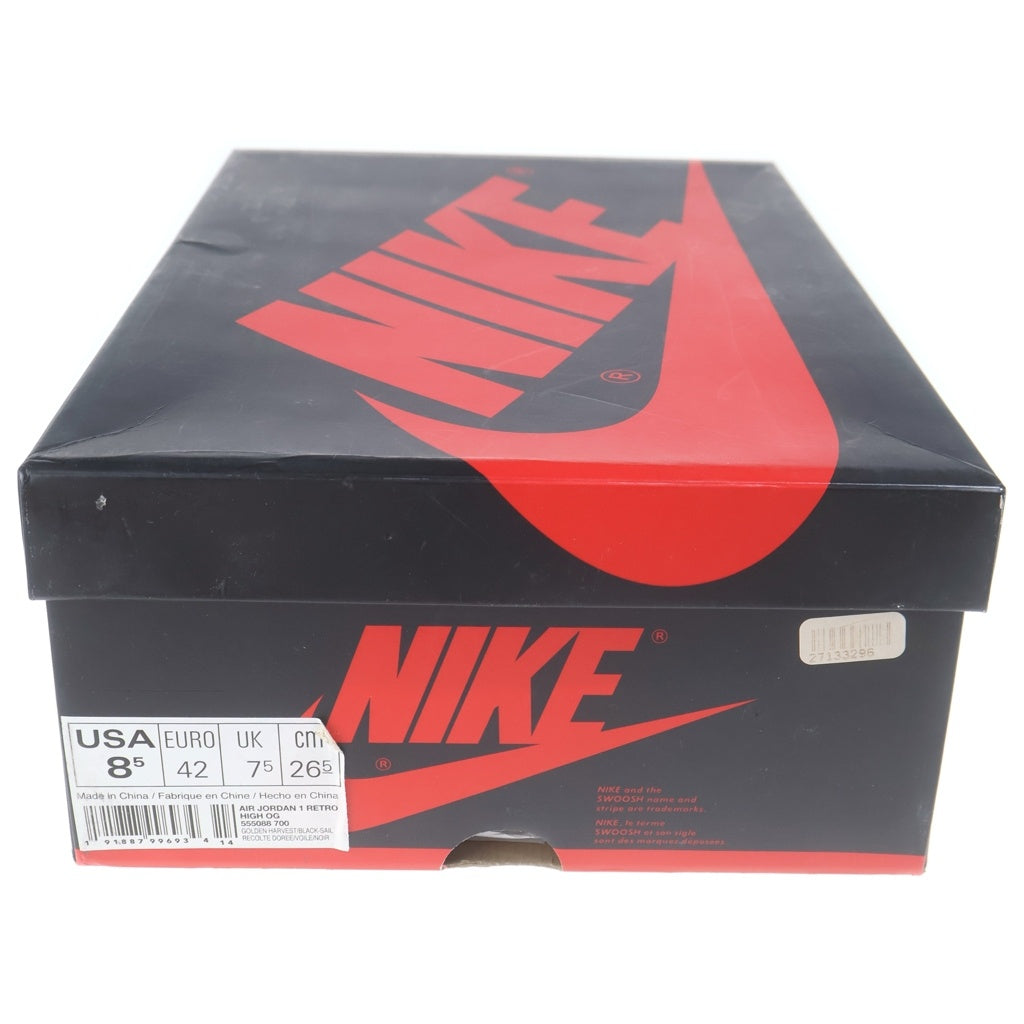 NIKE(ナイキ) AIR JORDAN1 RETRO HIGH ROOKIE OF THE YEAR 555088-700 エアジョーダン1 レトロルーキー オブ ザ イヤー ハイカットスニーカー ブラウン/ホワイト US8.5/26.5cm