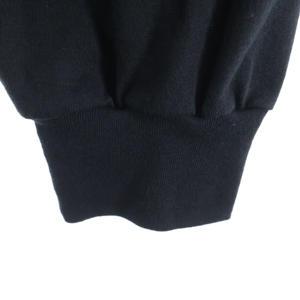 CHROME HEARTS(クロムハーツ) Neck Logo L/S Tee ネックロゴプリント ロングスリーブ 長袖Tシャツ カットソー ブラック/ブルー