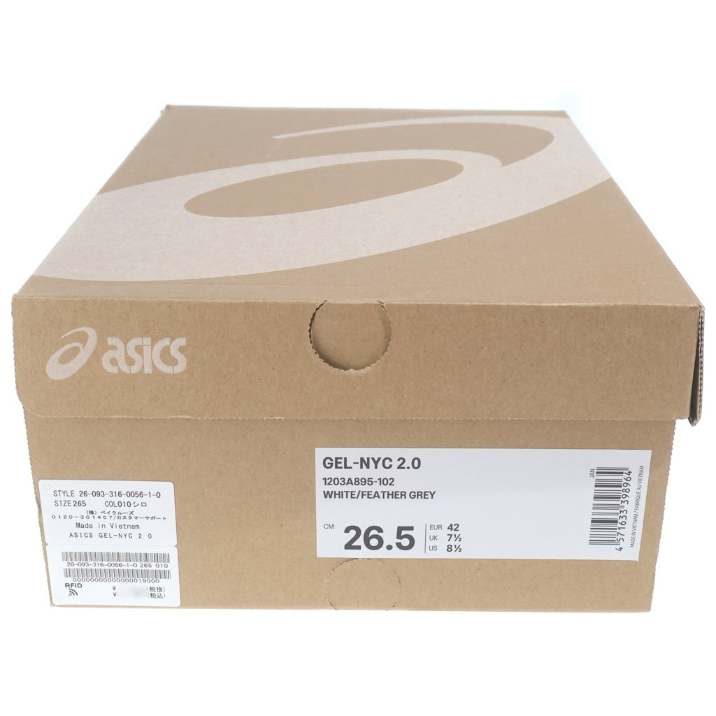 ASICS(アシックス) GEL NYC 2.0 WHITE FEATHER GREY ゲル ローカットスニーカー ホワイト/グレー US8.5/26.5cm 1203A895-102