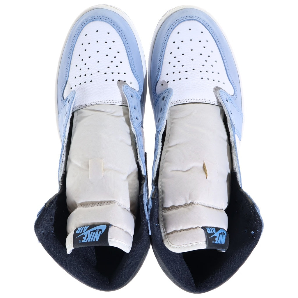 NIKE(ナイキ) AIR JORDAN 1 HIGH OG University Blue エアジョーダン1 ユニバーシティーブルー ハイカットスニーカー ブルー/ホワイト US10/28cm 555088-134