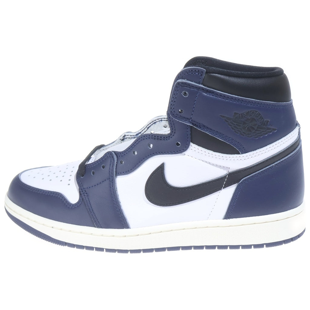 NIKE(ナイキ) AIR JORDAN 1 RETRO HIGH OG MIDNIGHT NAVY DZ5485-401 エアジョーダン1 レザーハイカットスニーカー ホワイト/ネイビー US10/28cm