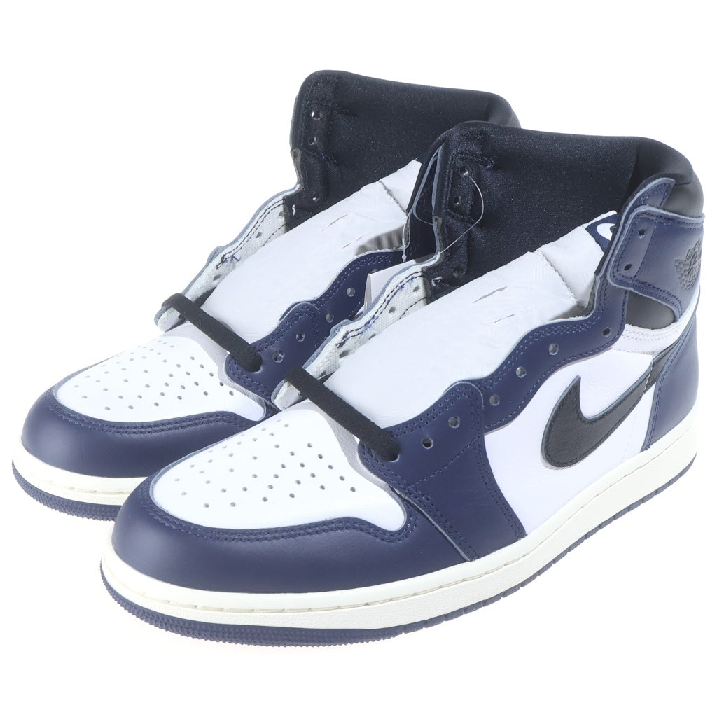 NIKE(ナイキ) AIR JORDAN 1 RETRO HIGH OG MIDNIGHT NAVY DZ5485-401 エアジョーダン1 レザーハイカットスニーカー ホワイト/ネイビー US10/28cm