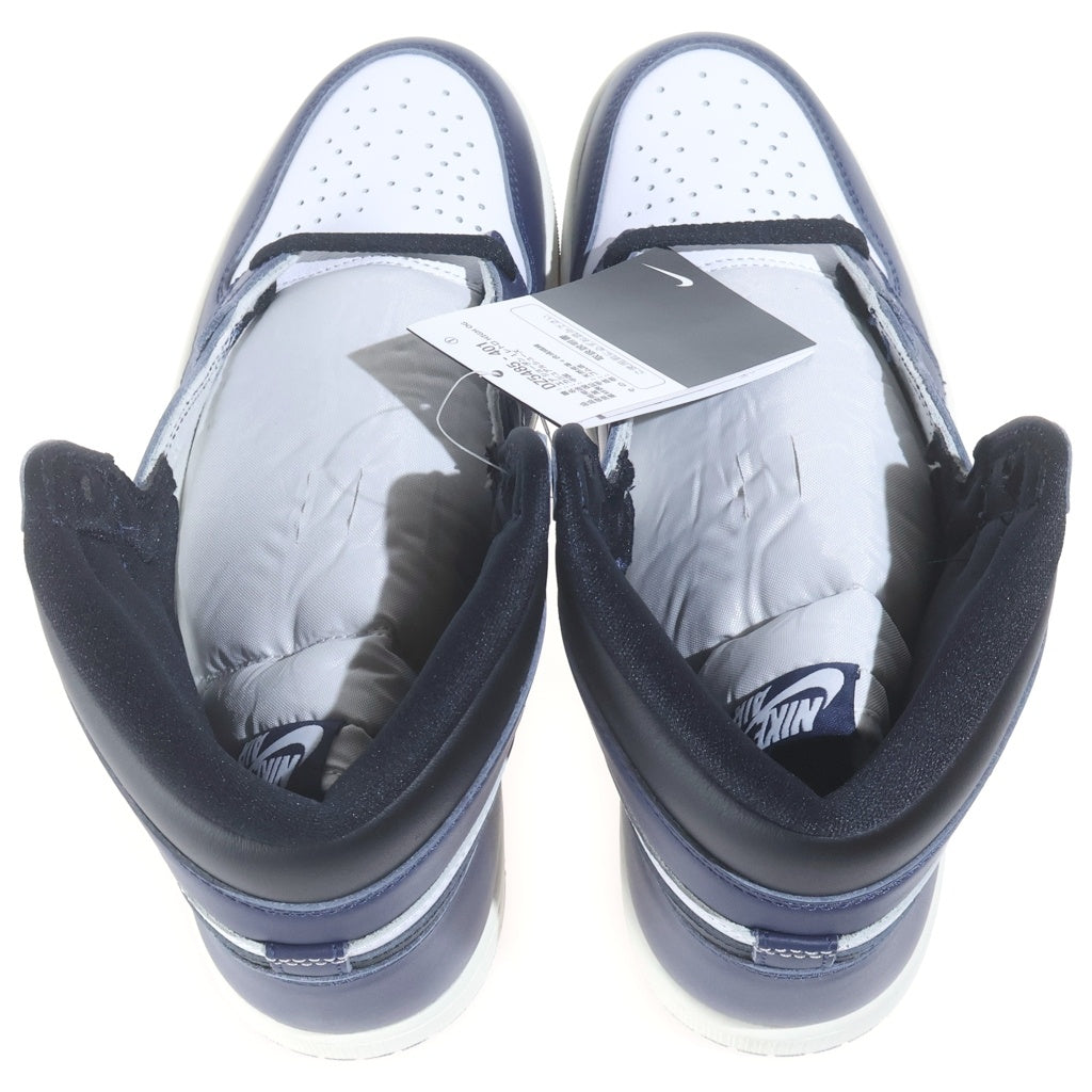 NIKE(ナイキ) AIR JORDAN 1 RETRO HIGH OG MIDNIGHT NAVY DZ5485-401 エアジョーダン1 レザーハイカットスニーカー ホワイト/ネイビー US10/28cm