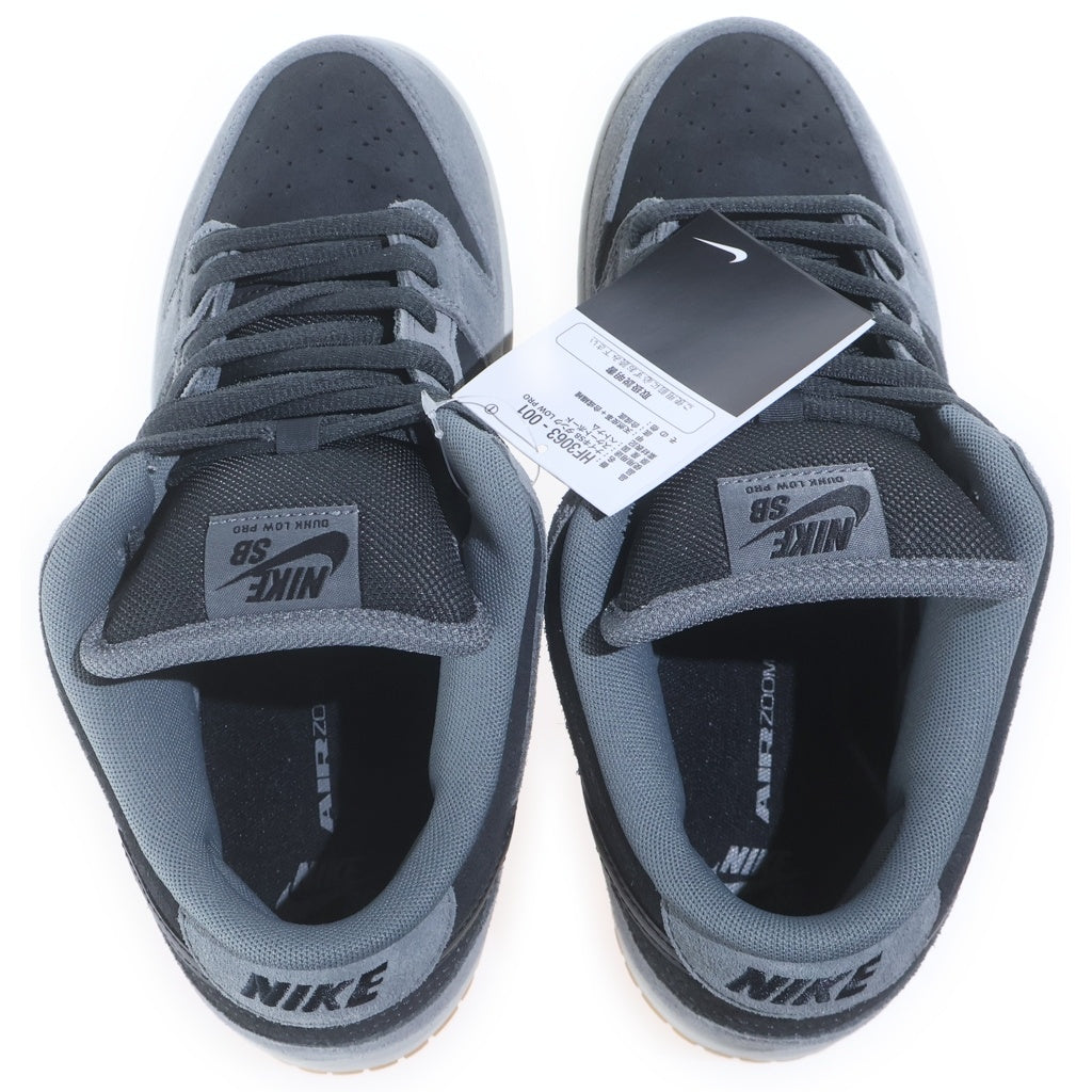 NIKE SB(ナイキエスビー) DUNK LOW PRO DARK SMOKE GREY HF3063-001 ダンク ダークスモークグレー ローカットスニーカー ブラック/グレー US10/28cm