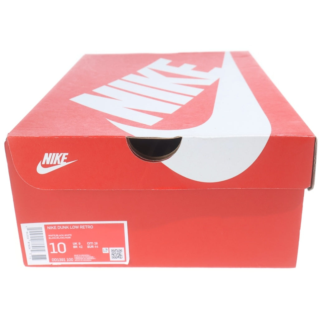 NIKE(ナイキ) DUNK LOW RETRO DD1391-100 ダンク レトロ パンダ ローカットスニーカー ブラック/ホワイト US10/28cm