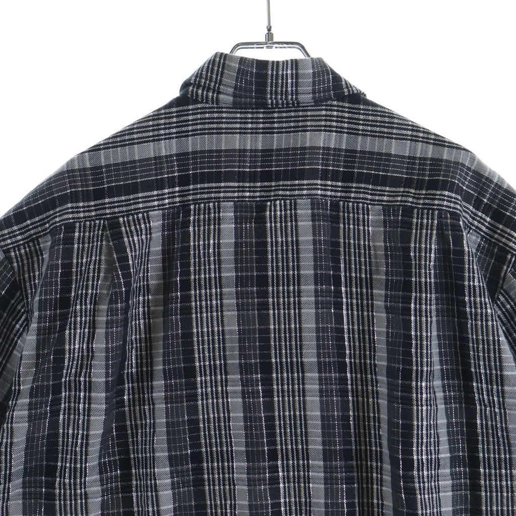 SUPREME(シュプリーム) 23SS Metalic Plaid Shirt メタリック プレイド 半袖シャツ ブラック