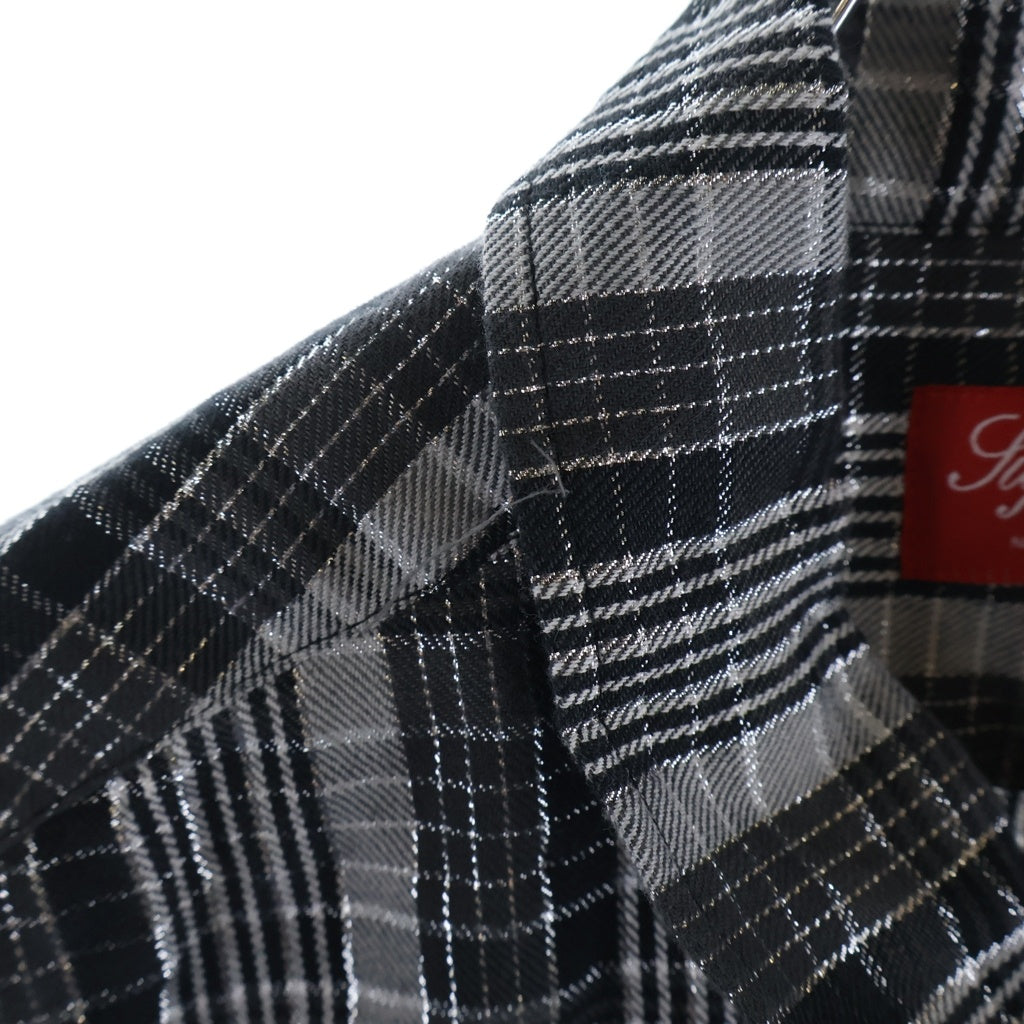 SUPREME(シュプリーム) 23SS Metalic Plaid Shirt メタリック プレイド 半袖シャツ ブラック
