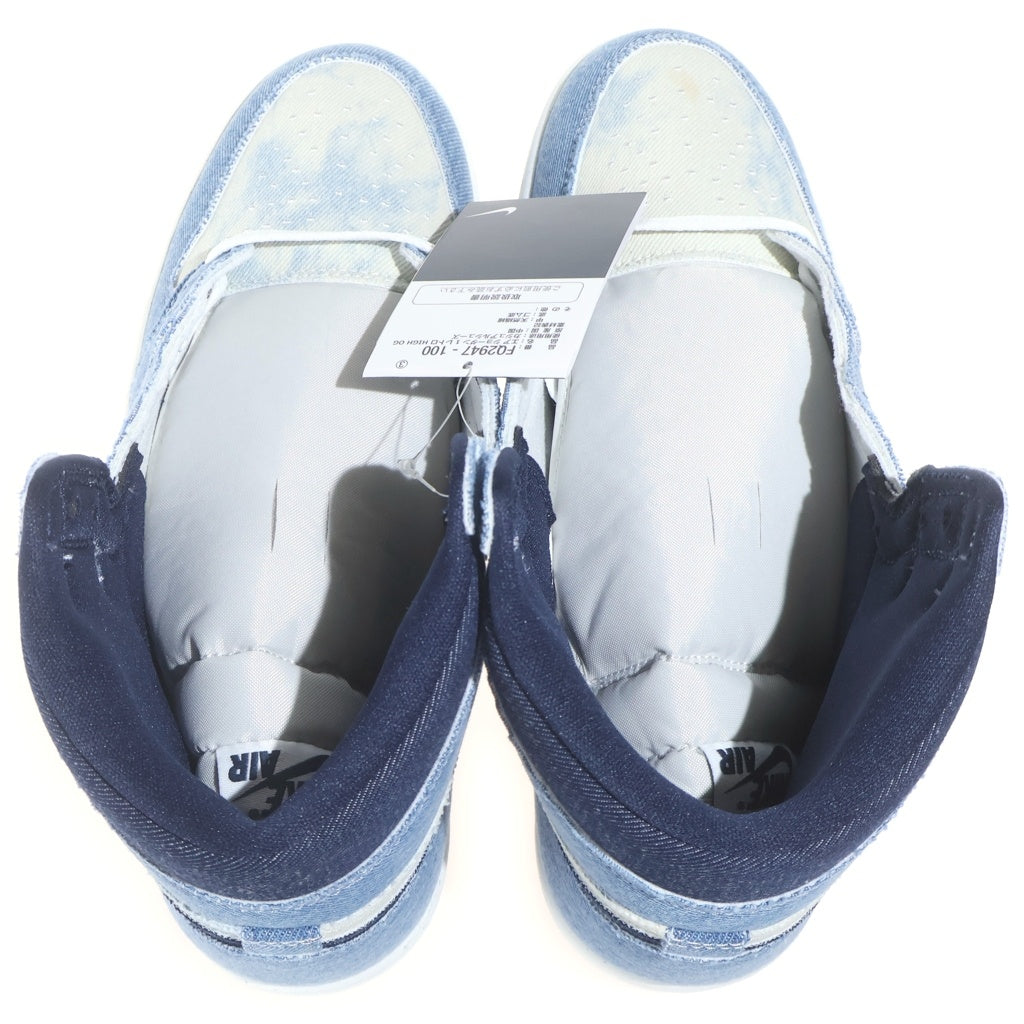 NIKE(ナイキ) AIR JORDAN 1 RETRO HIGH OG DENIM FQ2947-100 エアジョーダン1 レトロ デニム ハイカットスニーカー インディゴ/ホワイト US10/28cm