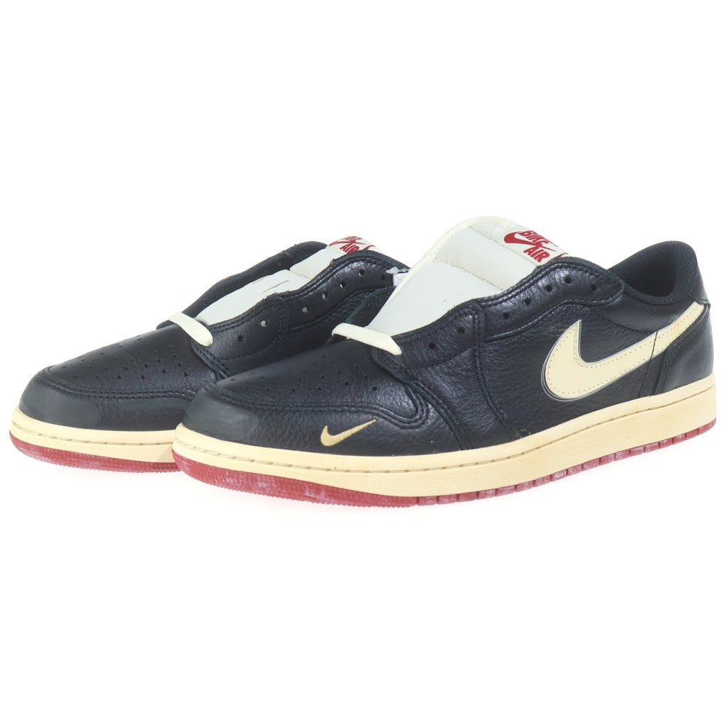 NIKE(ナイキ) ×NIGEL SYLVESTER AIR JORDAN 1 RETRO LW OG IB8958-001 ナイジェルシルベスター エアジョーダン1 ローカットスニーカー ブラック/セイル US10/28cm