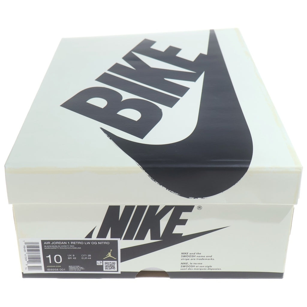 NIKE(ナイキ) ×NIGEL SYLVESTER AIR JORDAN 1 RETRO LW OG IB8958-001 ナイジェルシルベスター エアジョーダン1 ローカットスニーカー ブラック/セイル US10/28cm