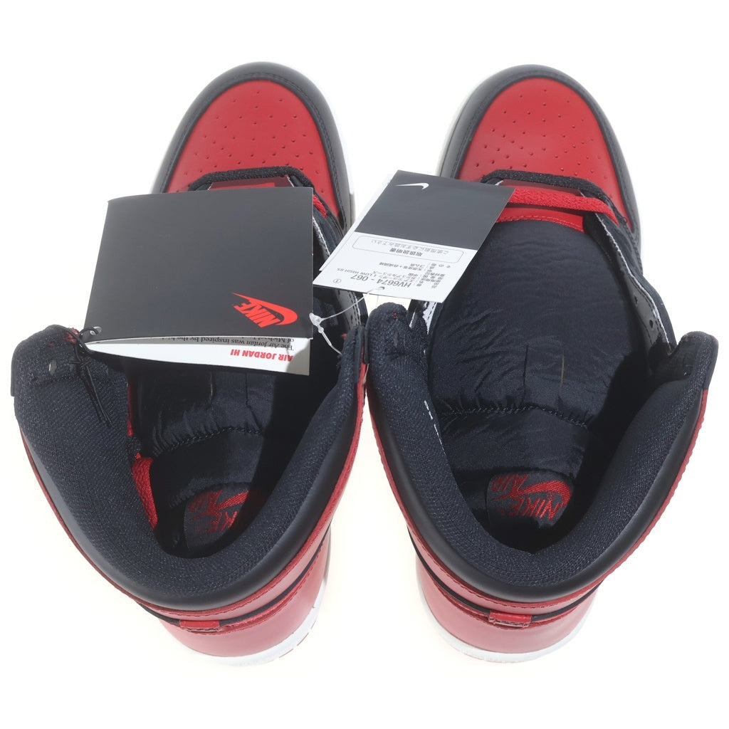 NIKE(ナイキ) AIR JORDAN 1 HIGH 85 BRED HV6674-067 エアジョーダン ブレッド ハイカットスニーカー ブラック/レッド US10/28cm
