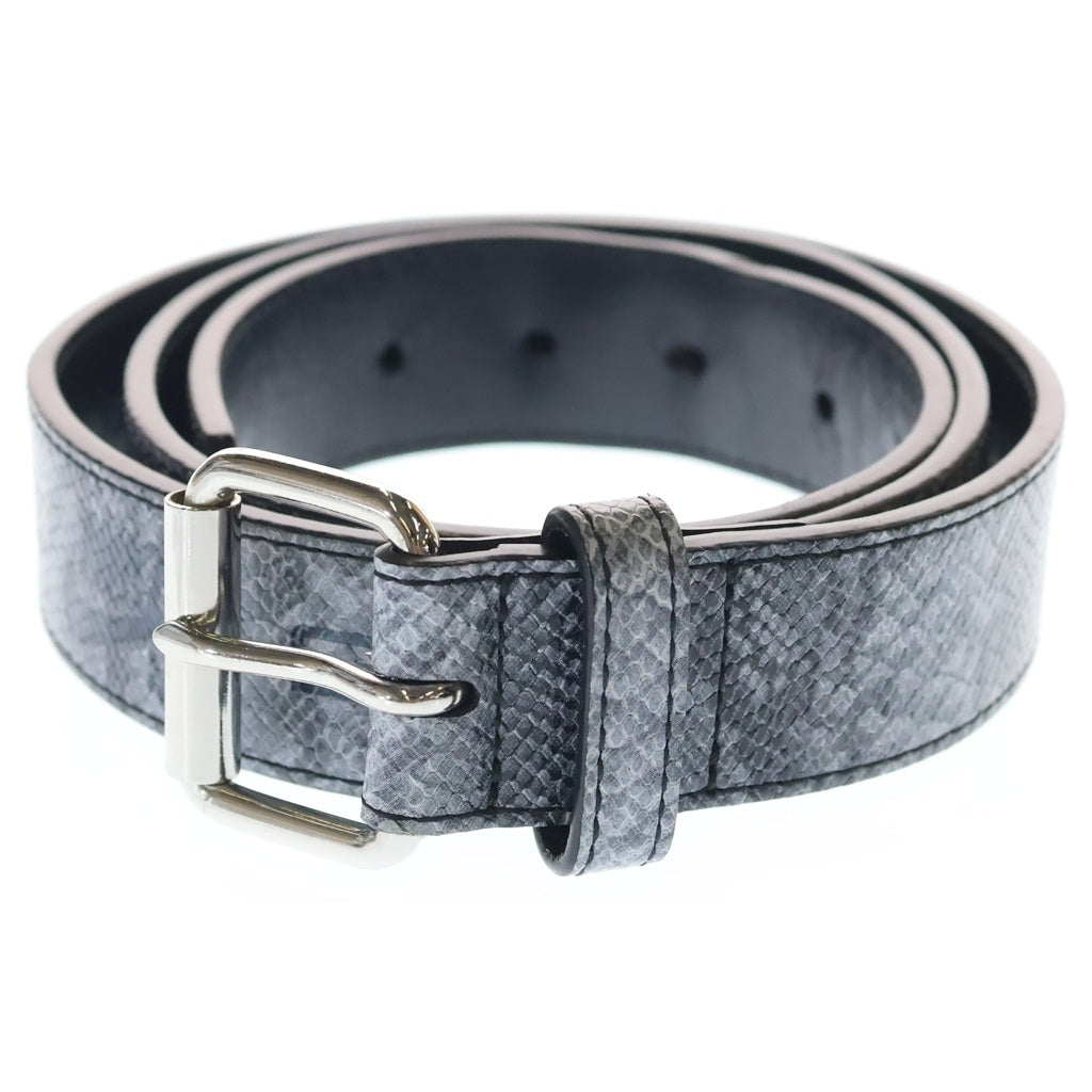 SUPREME(シュプリーム) 21SS ×NIKE Snakeskin Belt ナイキ スネークスキン レザーベルト グレー