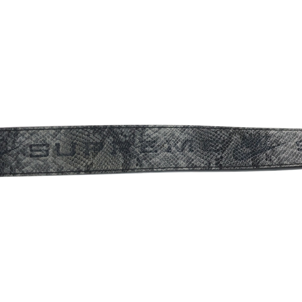 SUPREME(シュプリーム) 21SS ×NIKE Snakeskin Belt ナイキ スネークスキン レザーベルト グレー