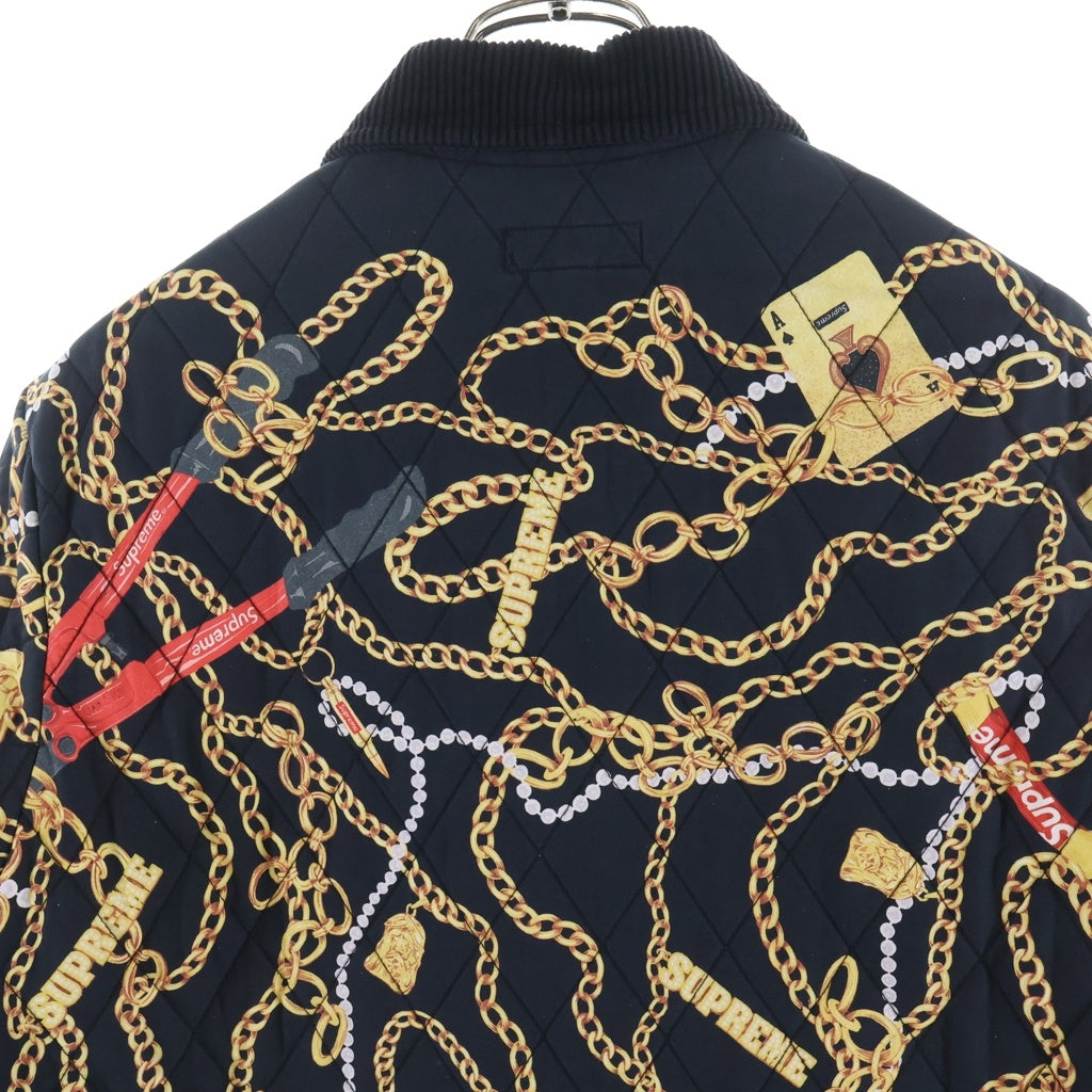 SUPREME(シュプリーム) 20AW Chains Quilted Jacket チェーンズ キルティング ジャケット ブラック