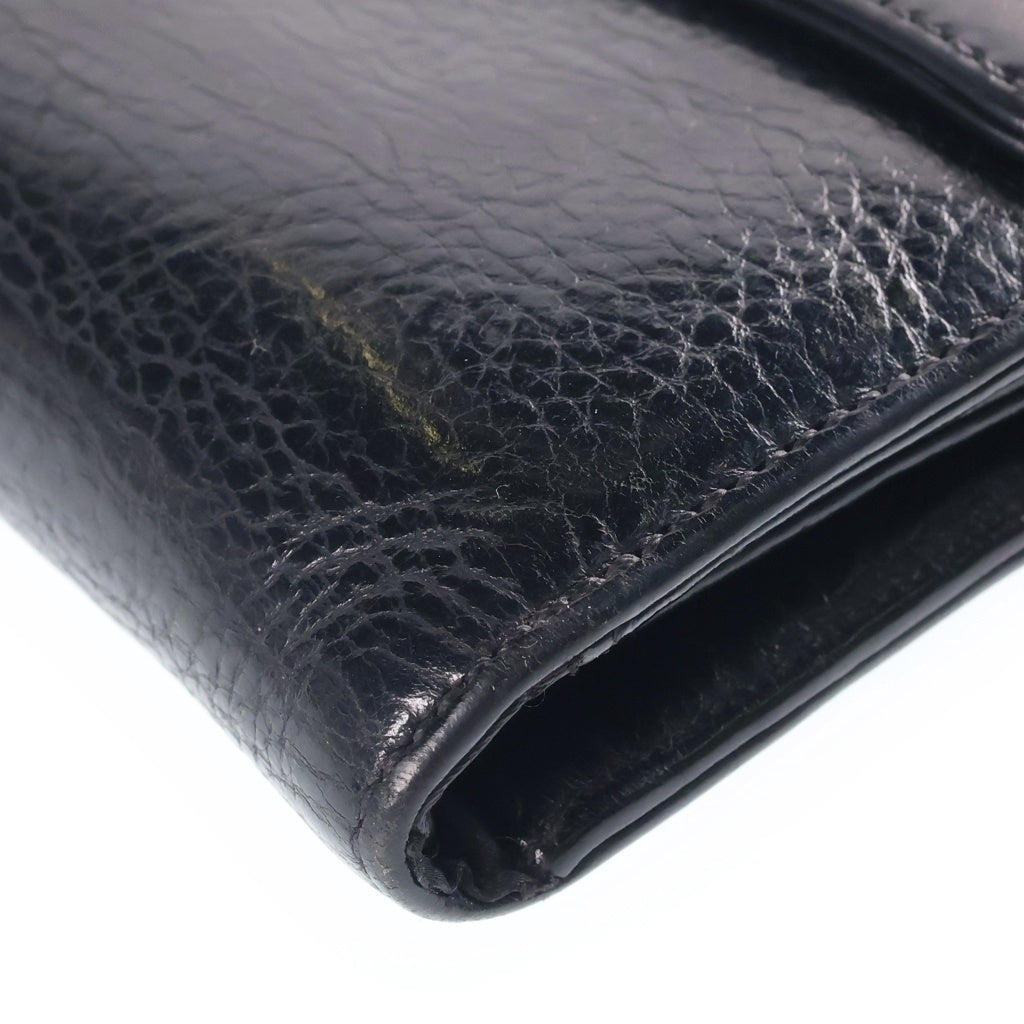 CHROME HEARTS(クロムハーツ) WAVE DESTROY LTHR ウェーブ ウォレット 長財布 クロスボタン レザー