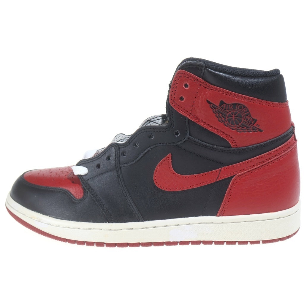 NIKE(ナイキ) 【観賞用 2016年製】 AIR JORDAN 1 RETRO HIGH OG BANNED BRED エアジョーダン1 バーンド ブレッド ハイカットスニーカー ブラック/レッド US9.5/27.5cm 555088-001