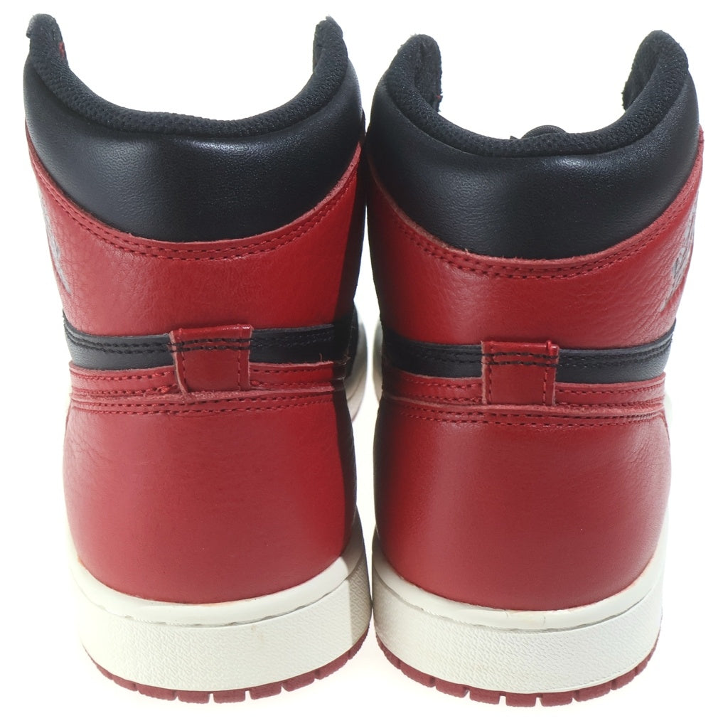 NIKE(ナイキ) 【観賞用 2016年製】 AIR JORDAN 1 RETRO HIGH OG BANNED BRED エアジョーダン1 バーンド ブレッド ハイカットスニーカー ブラック/レッド US9.5/27.5cm 555088-001