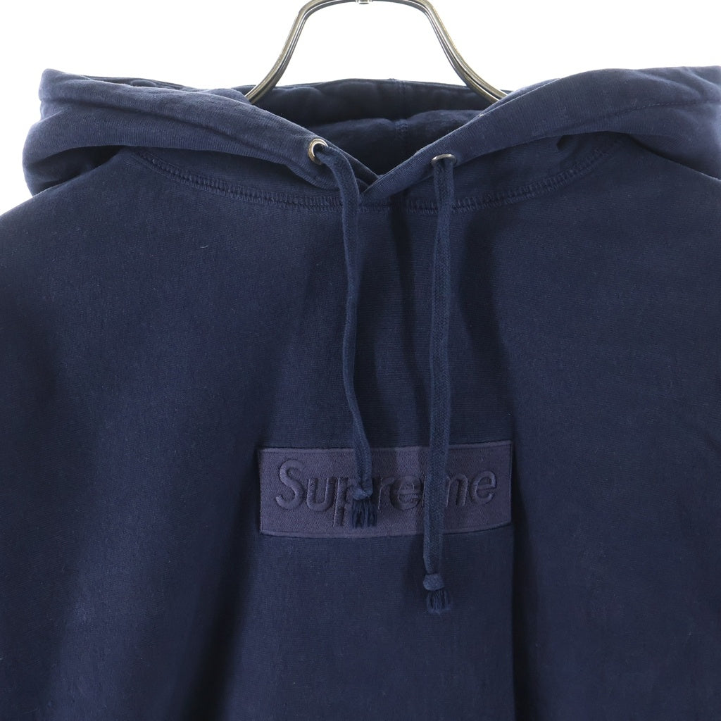 SUPREME(シュプリーム) 14AW Tonal Box Logo Pullover ボックスロゴ プルオーバースウェットパーカー フーディー ネイビー
