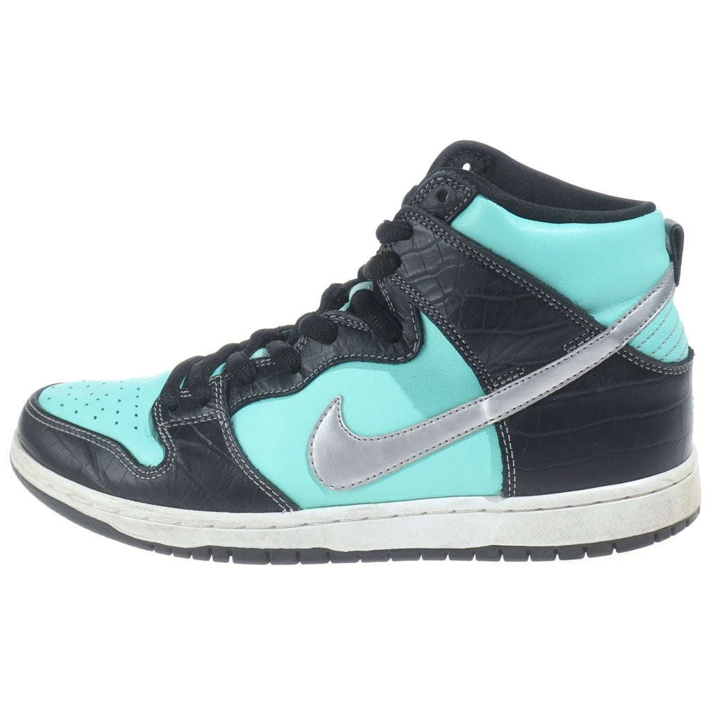 NIKE(ナイキ) ×DIAMOND SUPPLY DUNK HIGH PRM ダイヤモンド サプライ ダンク ローカットスニーカー ブラック/ライトブルー US9.5/27.5cm 653599-400