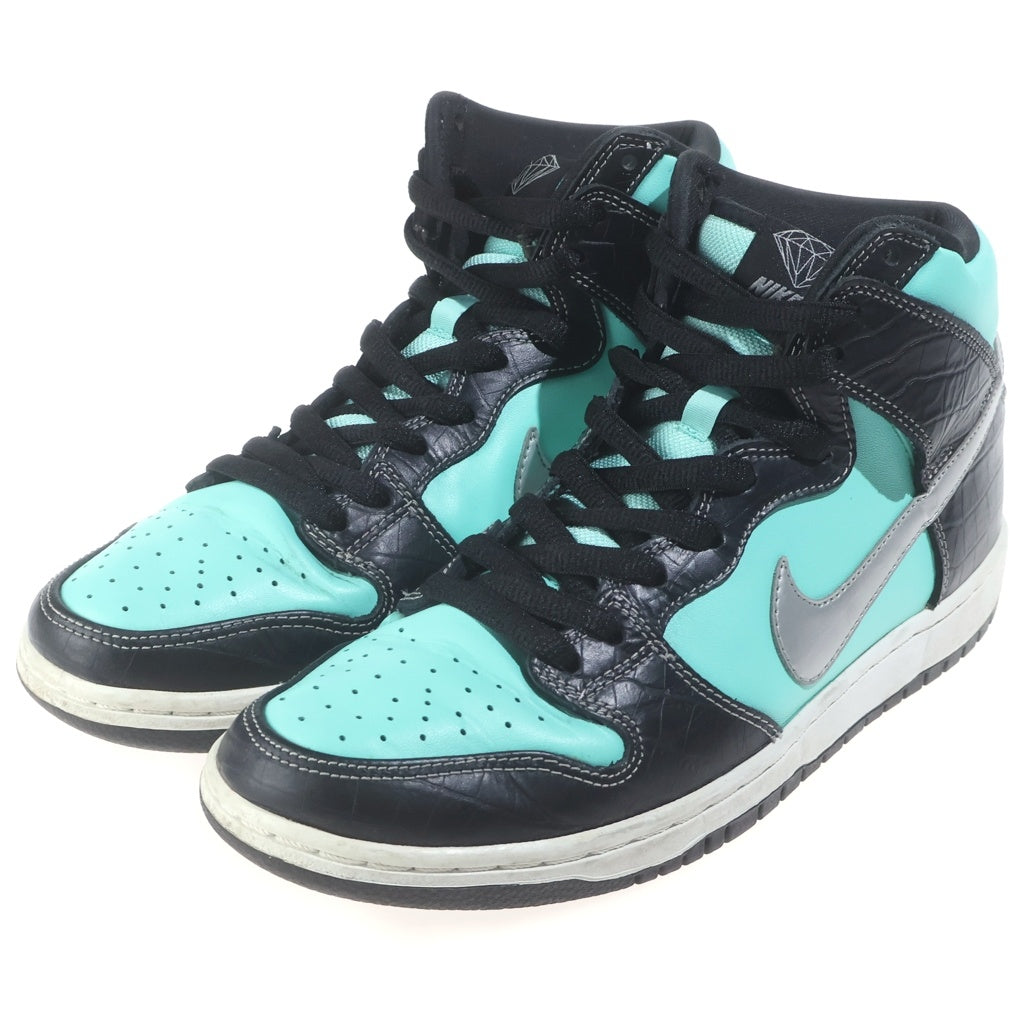 NIKE(ナイキ) ×DIAMOND SUPPLY DUNK HIGH PRM ダイヤモンド サプライ ダンク ローカットスニーカー ブラック/ライトブルー US9.5/27.5cm 653599-400