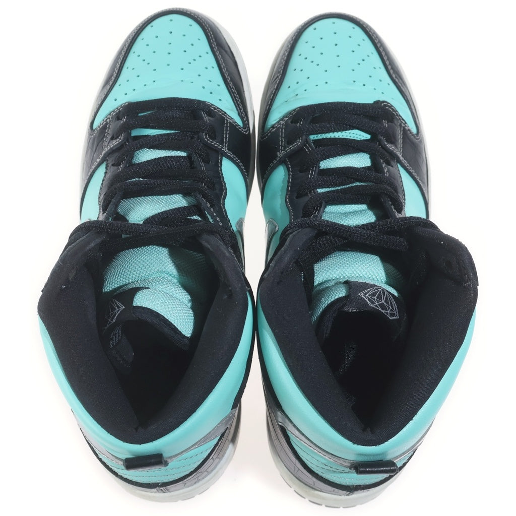 NIKE(ナイキ) ×DIAMOND SUPPLY DUNK HIGH PRM ダイヤモンド サプライ ダンク ローカットスニーカー ブラック/ライトブルー US9.5/27.5cm 653599-400