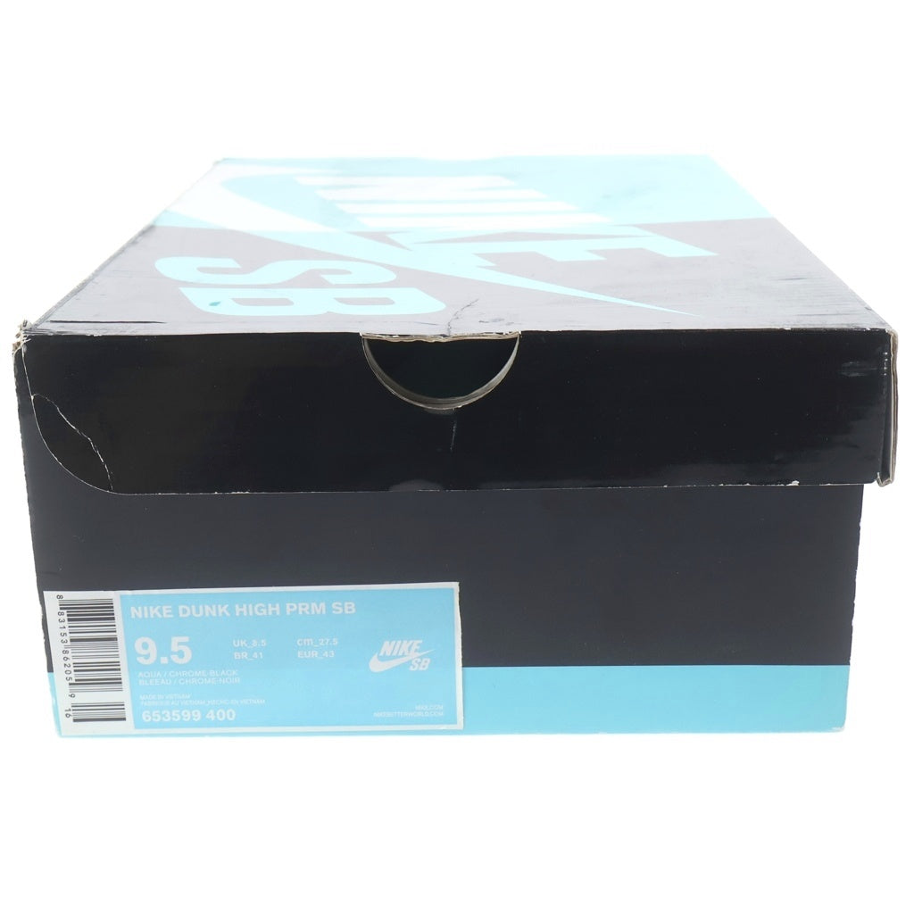 NIKE(ナイキ) ×DIAMOND SUPPLY DUNK HIGH PRM ダイヤモンド サプライ ダンク ローカットスニーカー ブラック/ライトブルー US9.5/27.5cm 653599-400