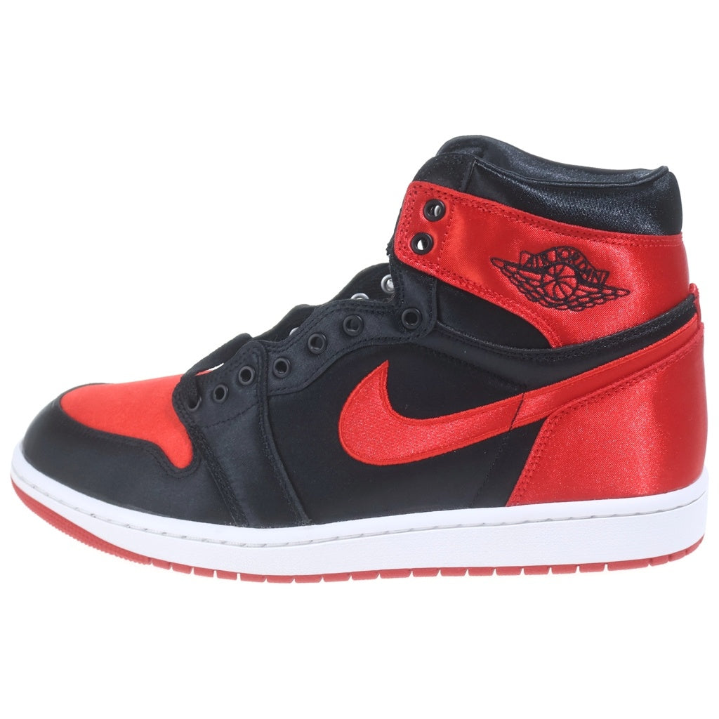 NIKE(ナイキ) WMNS AIR JORDAN 1 RETRO HIGH OG SATIN BRED ウィメンズ エアジョーダン1 レトロ サテンブレッド ハイカットスニーカー レッド/ブラック US11.5/28.5cm FD4810-061