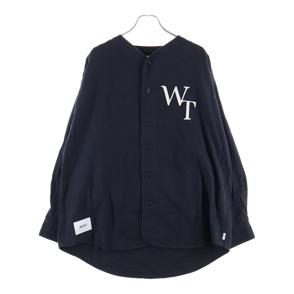 WTAPS(ダブルタップス) 22AW WT ベースボール長袖シャツ ブラック 222TQDT-SHM05