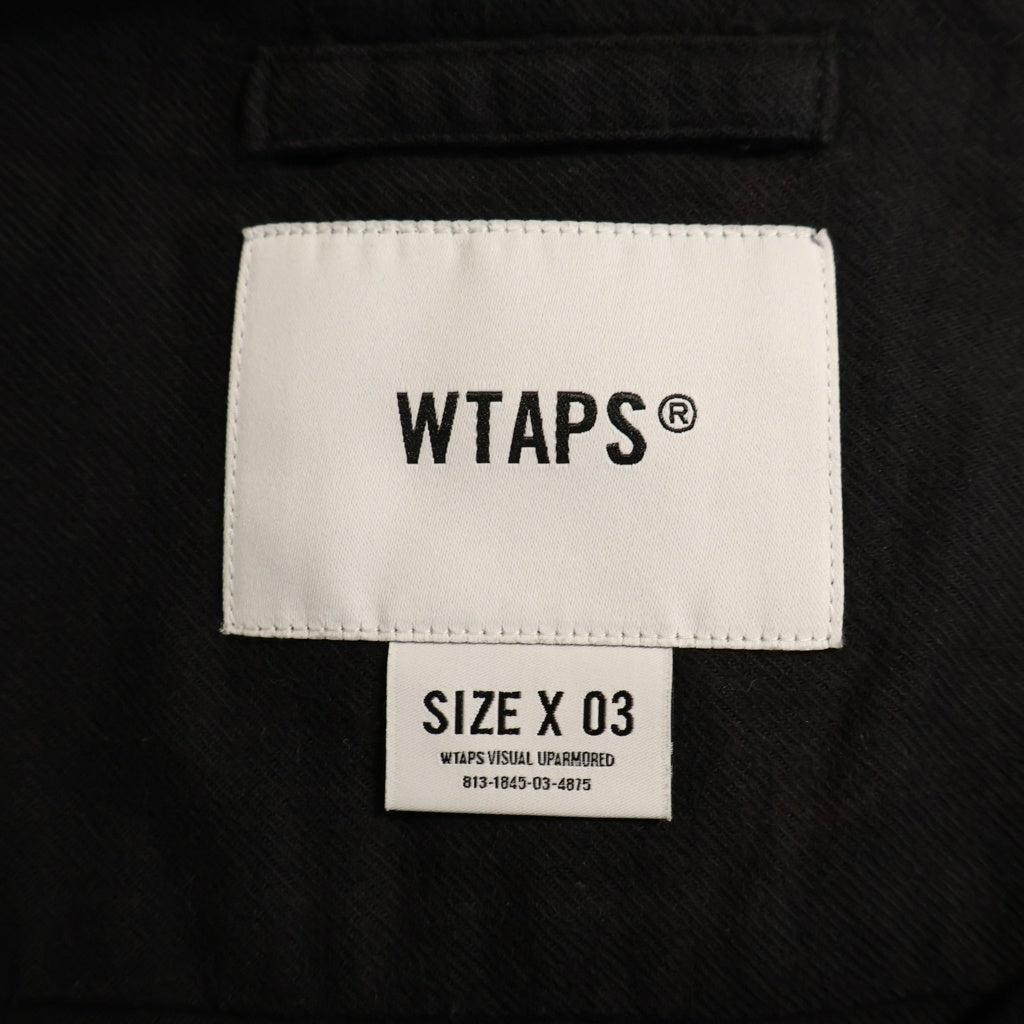 WTAPS(ダブルタップス) 22AW WT ベースボール長袖シャツ ブラック 222TQDT-SHM05