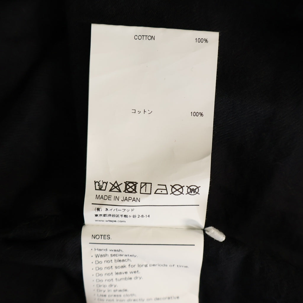 WTAPS(ダブルタップス) 22AW WT ベースボール長袖シャツ ブラック 222TQDT-SHM05