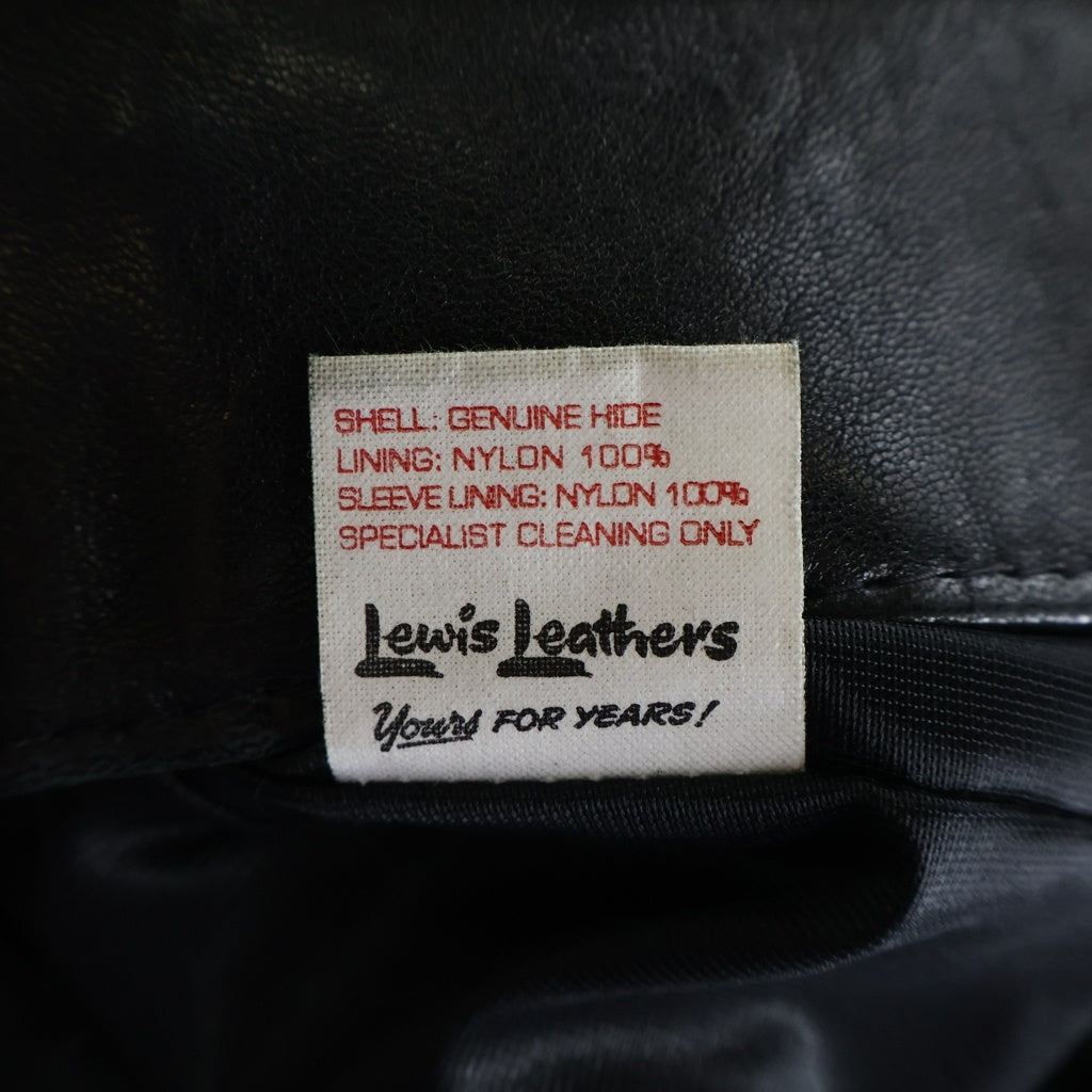 Lewis Leathers(ルイスレザー) No.60 コルセア ブラックシープ シングルライダースジャケット ブラック -