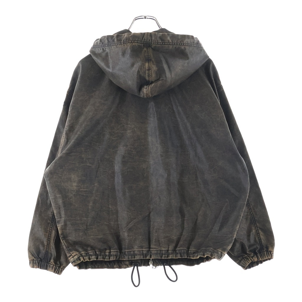 DIESEL(ディーゼル) 24AW D-WYNNY-S HOOD DENIM JACKET コーティングデニム ジップアップジャケット ブラウン A13025