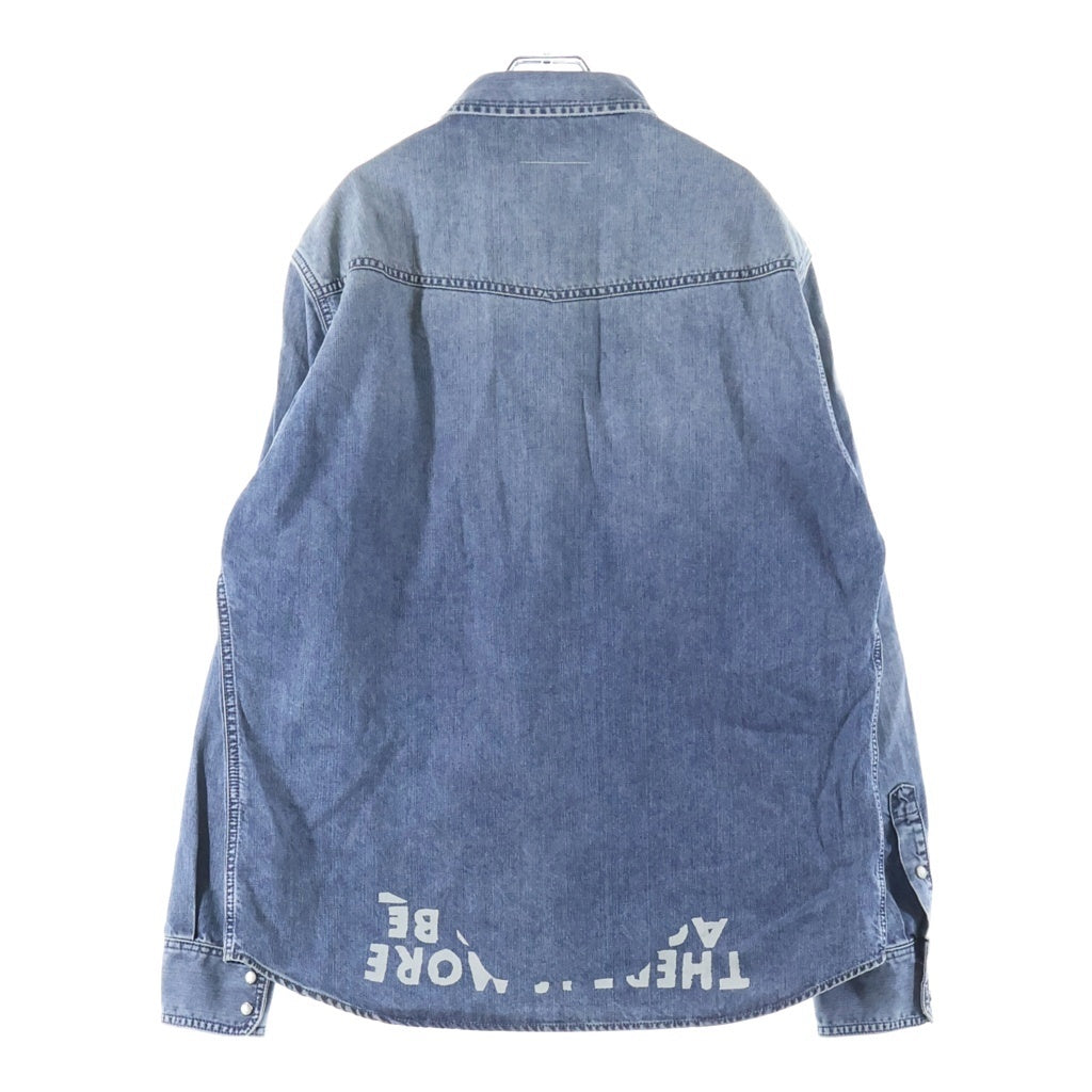 MM6 Maison Margiela(エムエムシックスメゾンマルジェラ) 25SS DENIM SIDA SHIRT ロングスリーブ HIV 長袖シャツ インディゴ SH2DT0018-M30029