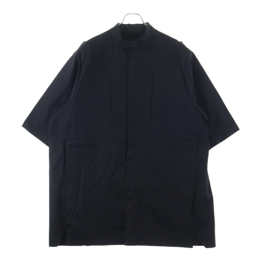 Rick Owens(リックオウエンス) 23SS EDFU期 Magnum Shirt コットン マグナムシャツ 半袖シャツ ブラック RR01C4712-TE