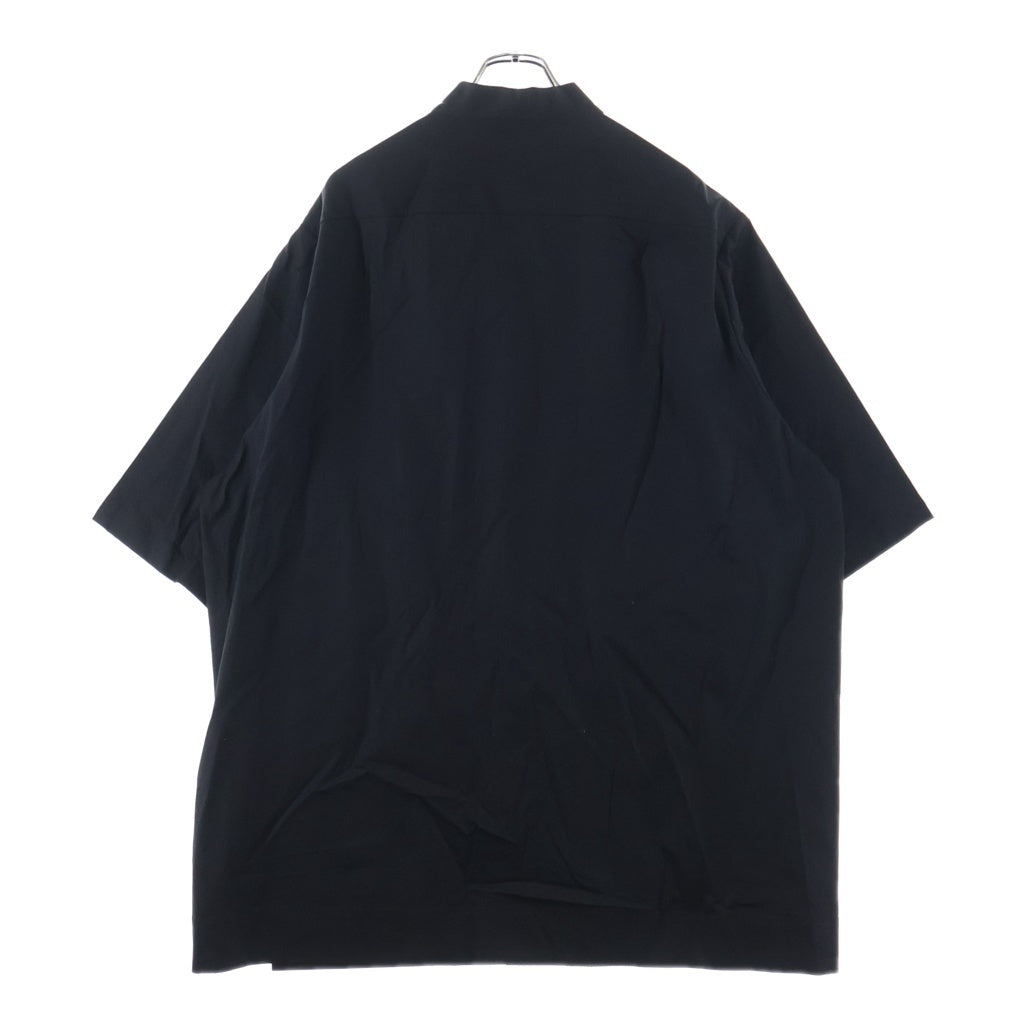 Rick Owens(リックオウエンス) 23SS EDFU期 Magnum Shirt コットン マグナムシャツ 半袖シャツ ブラック RR01C4712-TE