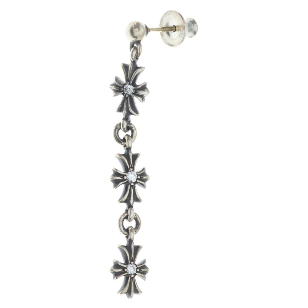 CHROME HEARTS(クロムハーツ) TINY E CH PLS 3 DIA タイニーE CHプラス 両面ダイヤ ピアス シルバー