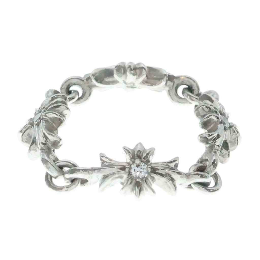 CHROME HEARTS(クロムハーツ) 18KWG RING TNY E CH PLS DIA タイニーE ダイヤ CHプラスリング ホワイトゴールド レディース