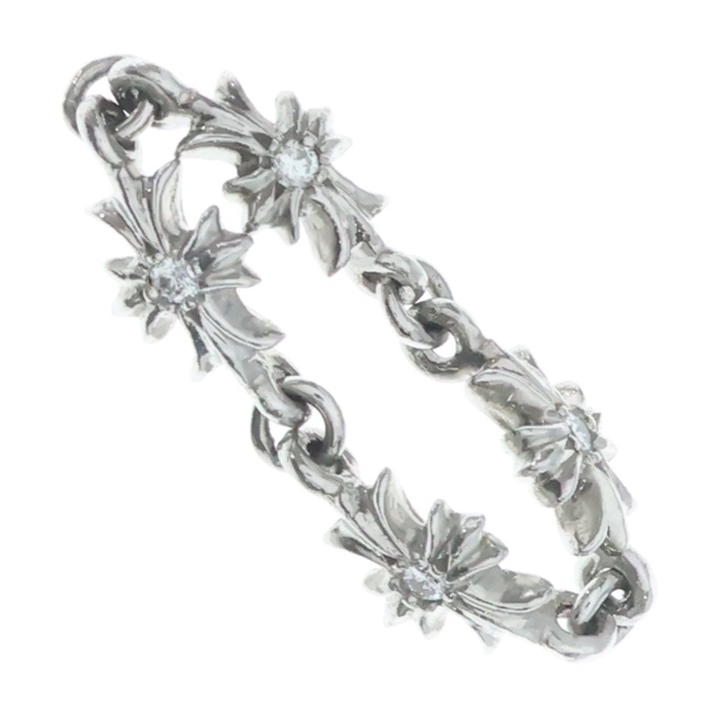 CHROME HEARTS(クロムハーツ) 18KWG RING TNY E CH PLS DIA タイニーE ダイヤ CHプラスリング ホワイトゴールド レディース