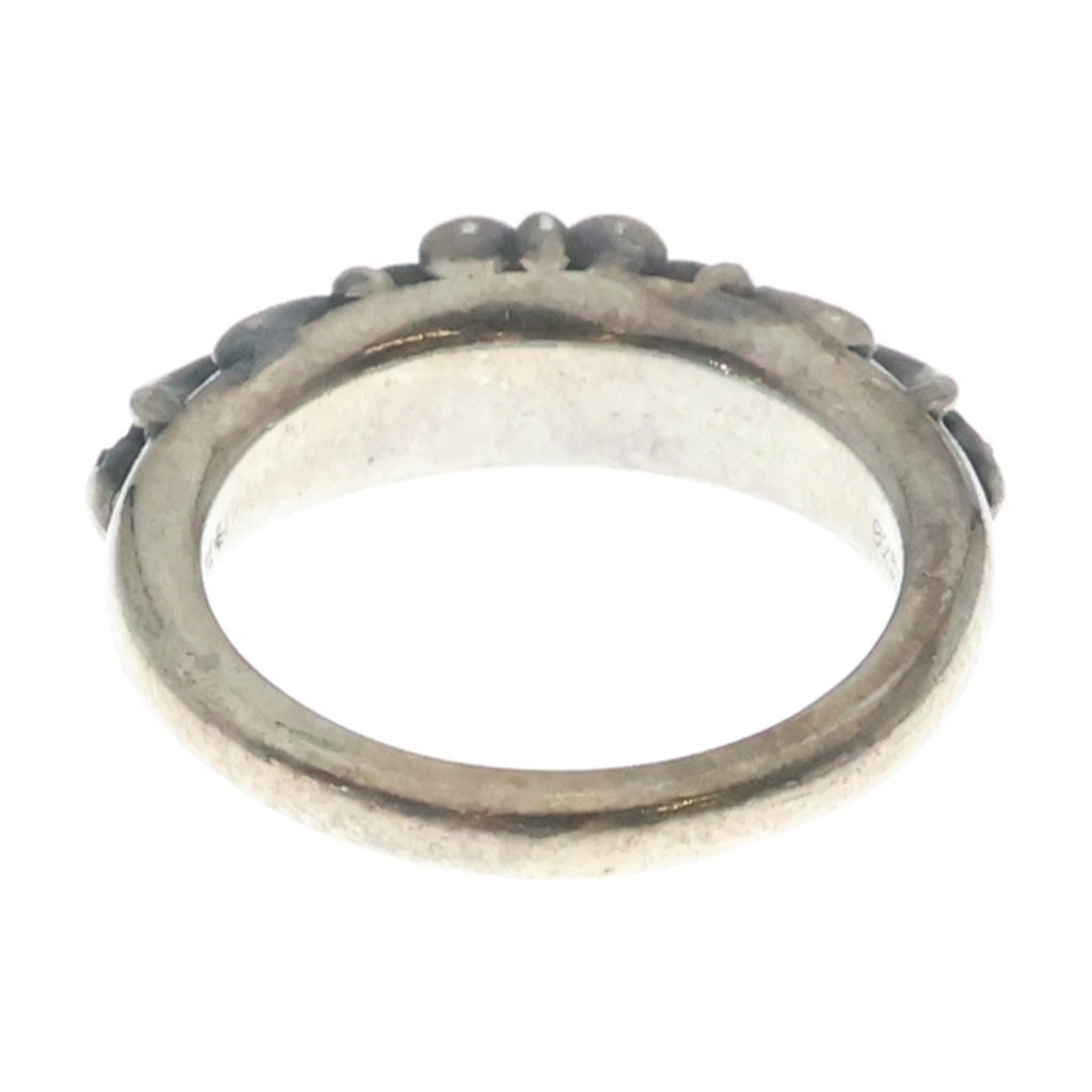CHROME HEARTS(クロムハーツ) BABY CLSC P D ベイビークラシックフローラルクロス PAVEダイヤ シルバーリング レディース