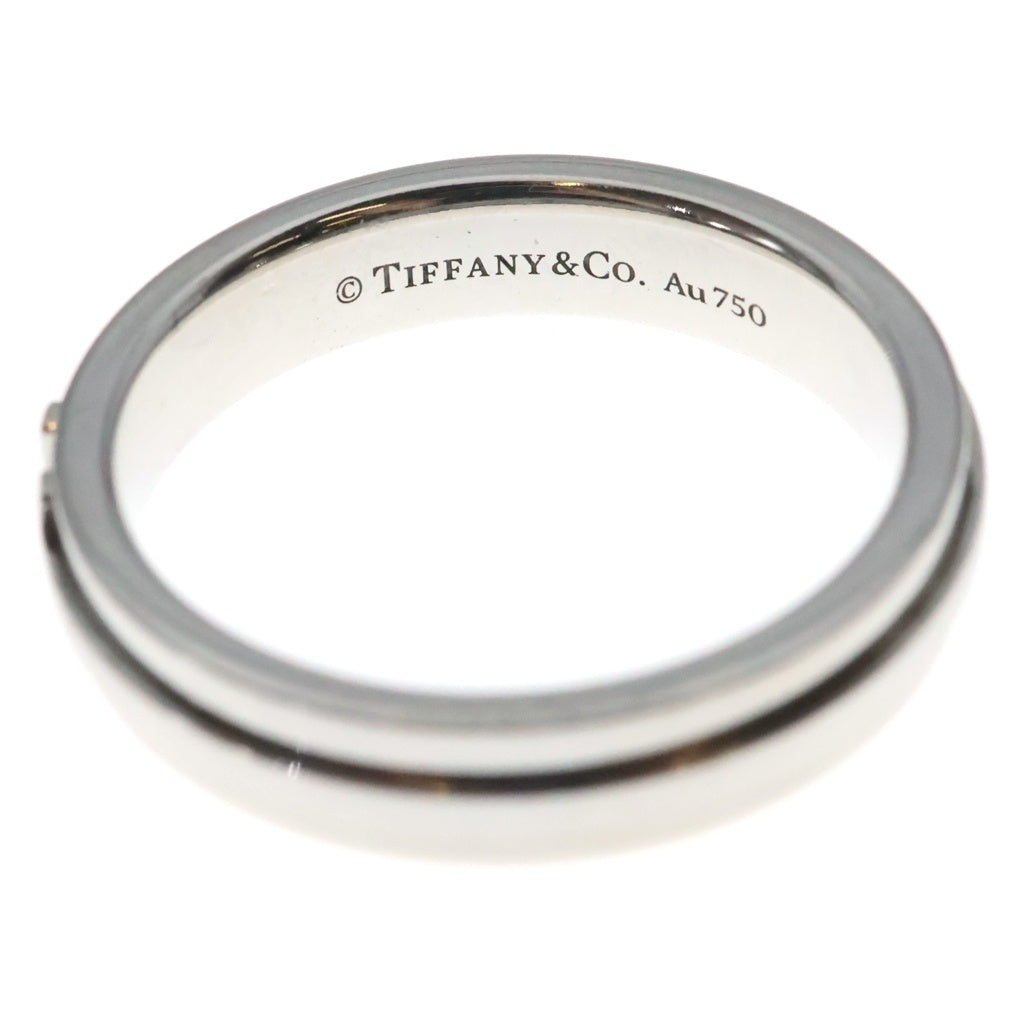 TIFFANY & Co.(ティファニー) K18WG Tトゥー ナローリング ホワイトゴールド